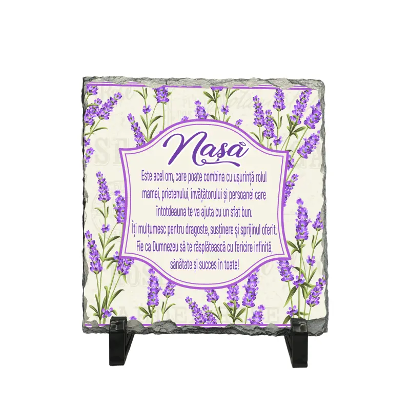 Nasa este acel om ..., lavanda, piatra ardezie personalizata, cu mesaj model pa042